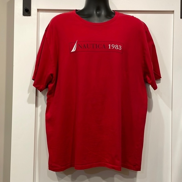 Nautica 1983 Red Crew Neck Tee Shirt - Size‎ XXL - Picture 1 of 6